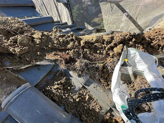 棟瓦取り外し後・別角度